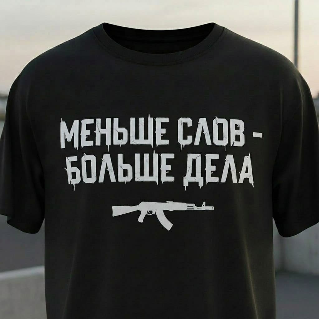Футболка "Меньше слов - больше дела"